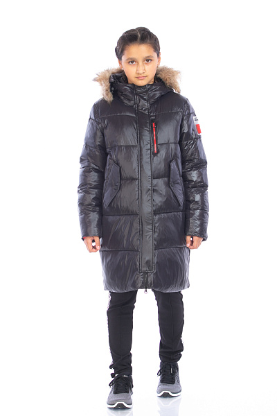 Пуховик WHS Черный, 8783290