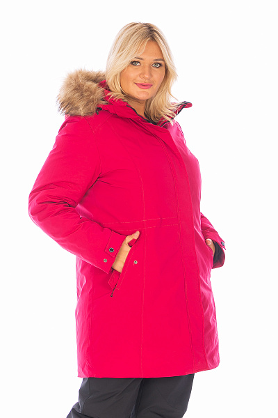 Женская зимняя Парка Lafor Малиновый, 767036