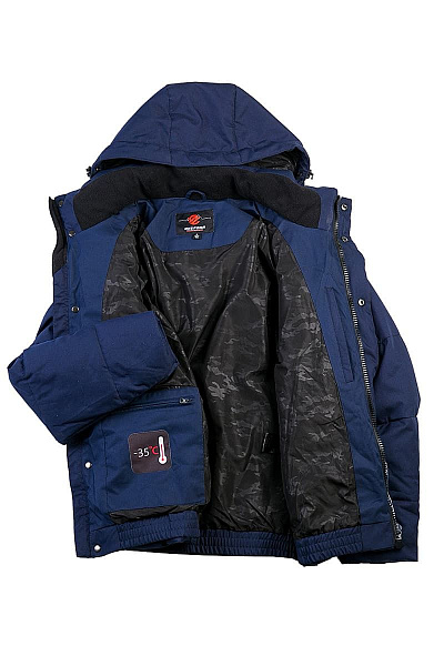 Мужской зимний Пуховик WHS Синий, 878389