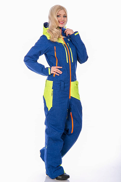 Женский горнолыжный Комбинезон Snow Headquarter Синий, 838116