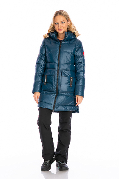 Женский зимний Пуховик Lafor Серо-синий, 767032