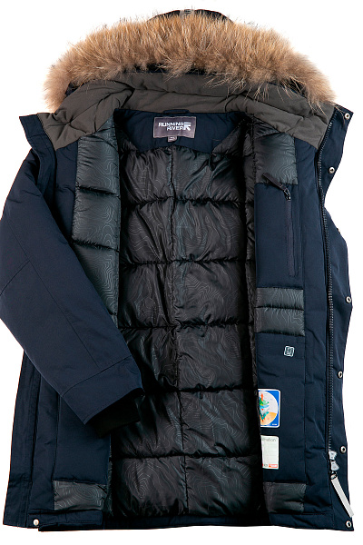 Мужская зимняя Парка Running River Темно-синий, 827886