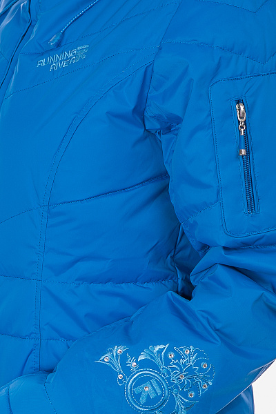 Женский горнолыжный Пуховик Running River Синий, 827866