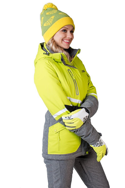 Женская горнолыжная Куртка High Experience Салатовый, 6980158