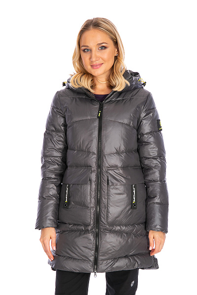 Женский зимний Пуховик Lafor Темно-серый, 767011