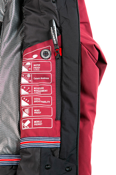 Мужская горнолыжная Куртка WHS Бордовый, 8783365