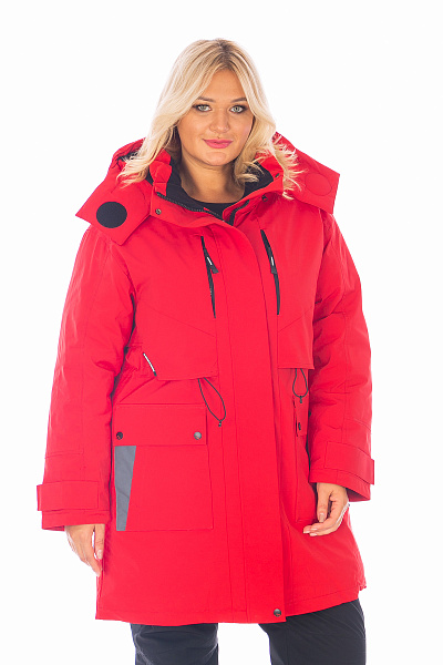 Женская зимняя Парка WHS Красный, 8783339