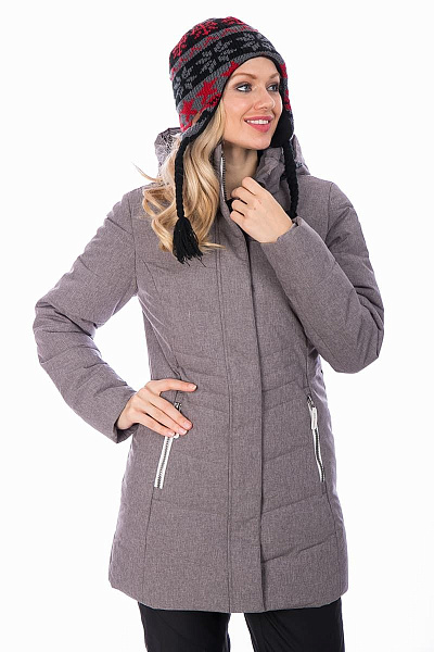 Женский зимний Пуховик High Experience Серый, 6980291