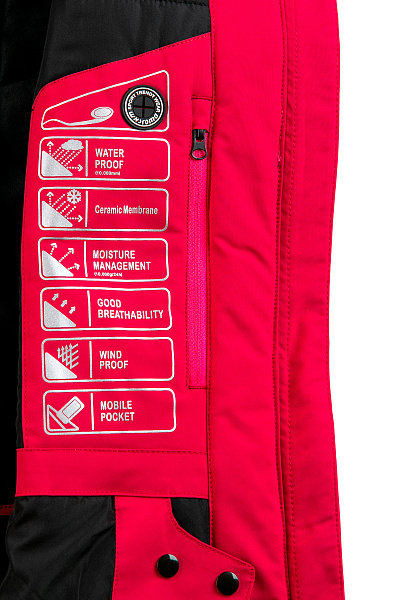 Женская горнолыжная Куртка WHS Малиновый, 8783334