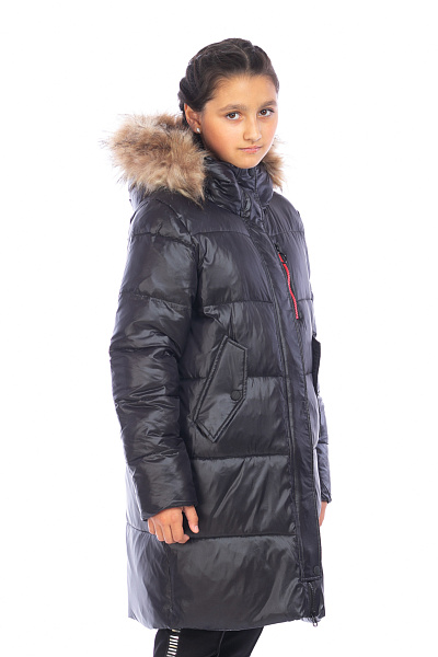 Пуховик WHS Черный, 8783290