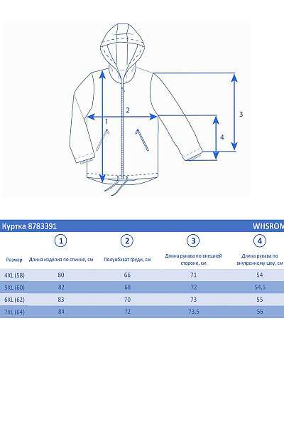 Куртка WHS Синий, 8783391
