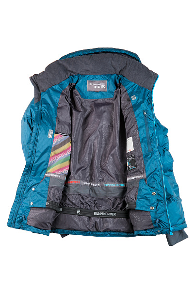 Мужской горнолыжный Пуховик Running River Темно-синий, 827869