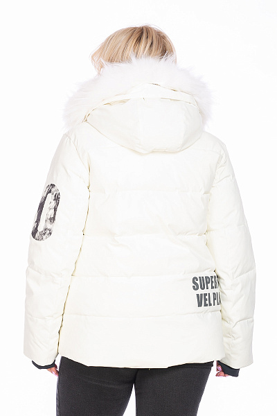 Пуховик Tisentele Белый, 847619