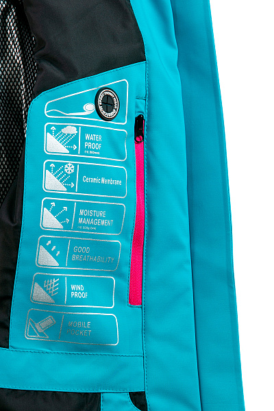 Женская горнолыжная Куртка WHS Бирюзовый, 8783341