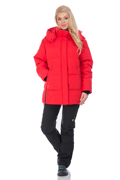 Женский зимний Пуховик WHS Красный, 8783227