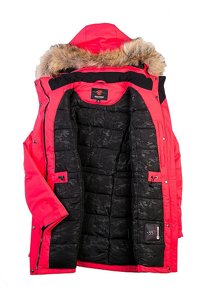 Женская зимняя Парка WHS Коралловый, 878383