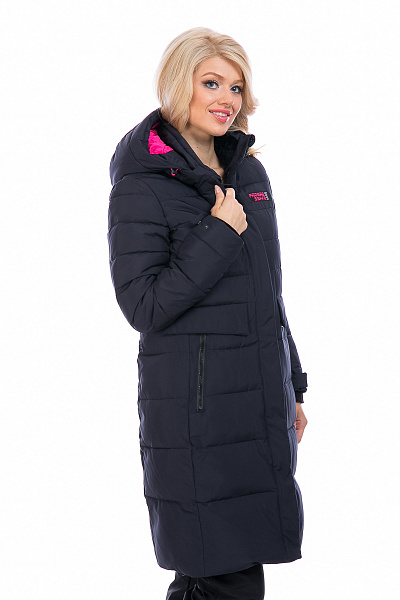 Женский зимний Пуховик WHS Темно-синий, 8783205