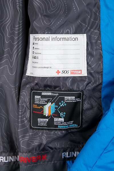 Мужской горнолыжный Пуховик Running River Голубой, 827872