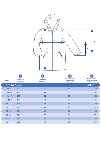 Мужская зимняя Парка Lafor Серый, 767057