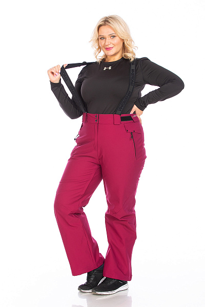 Штаны женские WHS Бордовый, 8783393