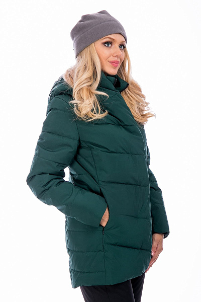 Женский зимний Пуховик WHS Зеленый, 8783151