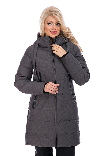 Женский зимний Пуховик WHS Темно-серый, 8783314