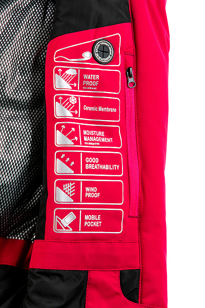 Женская горнолыжная Куртка WHS Малиновый, 8783333