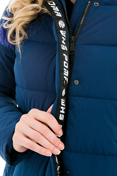 Женский зимний Пуховик WHS Синий, 8783112