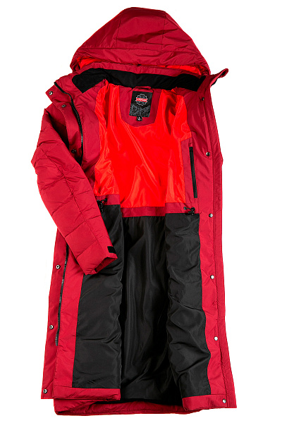 Женский зимний Пуховик Lafor Бордовый, 76704