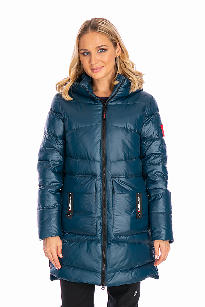 Женский зимний Пуховик Lafor Серо-синий, 767011