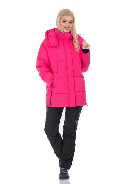 Женский зимний Пуховик WHS Малиновый, 8783227