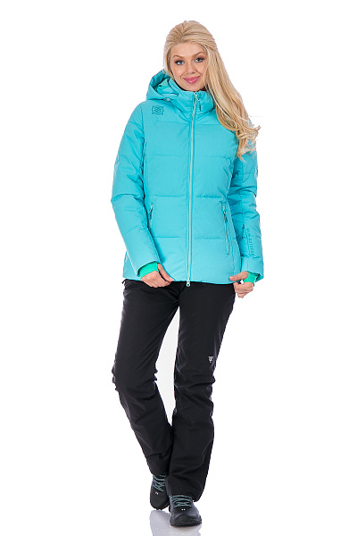 Женский горнолыжный Пуховик WHS Бирюзовый, 8783188