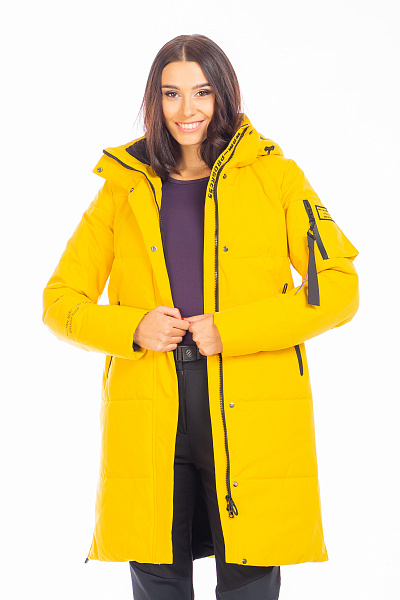 Пуховик WHS Желтый, 8783289