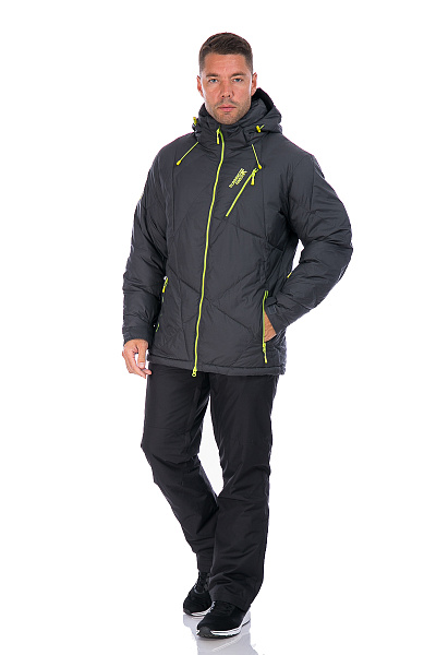 Мужской горнолыжный Пуховик Running River Серый, 827872