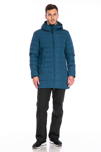 Мужской зимний Пуховик Lafor Серо-синий, 76708