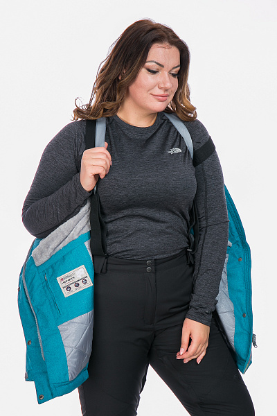 Женская зимняя Парка High Experience Бирюзовый, 6980375