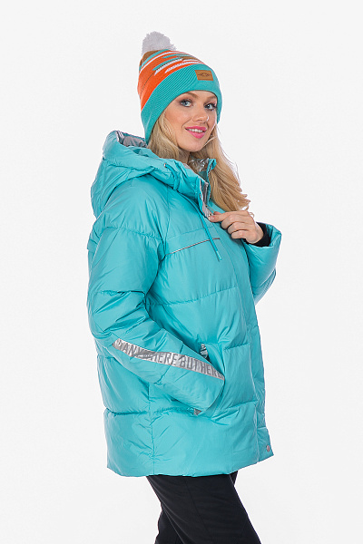 Женский зимний Пуховик WHS Голубой, 8783242