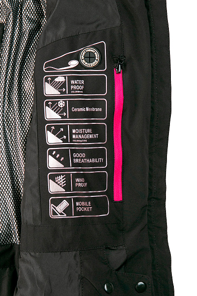 Женская горнолыжная Куртка WHS Черный, 8783330