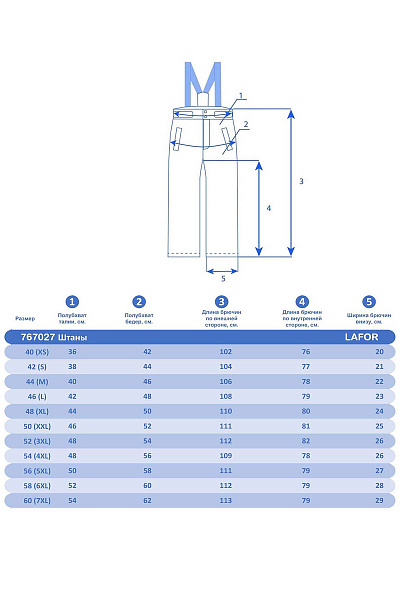 Женские горнолыжные Штаны Lafor Голубой, 767027
