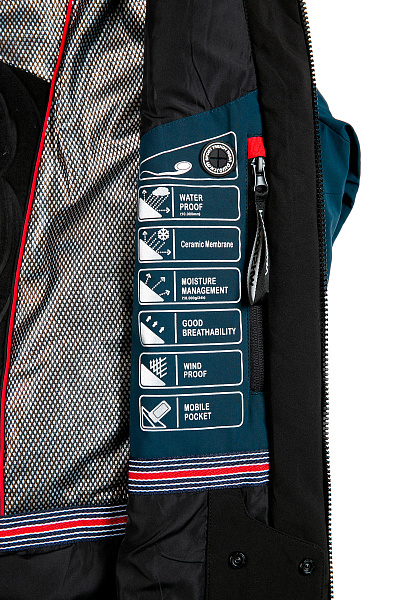 Мужская горнолыжная Куртка WHS Серо-синий, 8783306