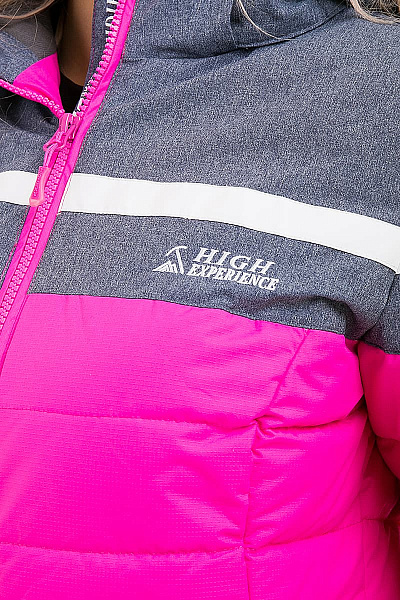 Женский горнолыжный Пуховик High Experience Малиновый, 6980201