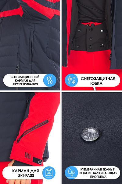 Мужской горнолыжный Костюм WHS Темно-синий, 8783363K2