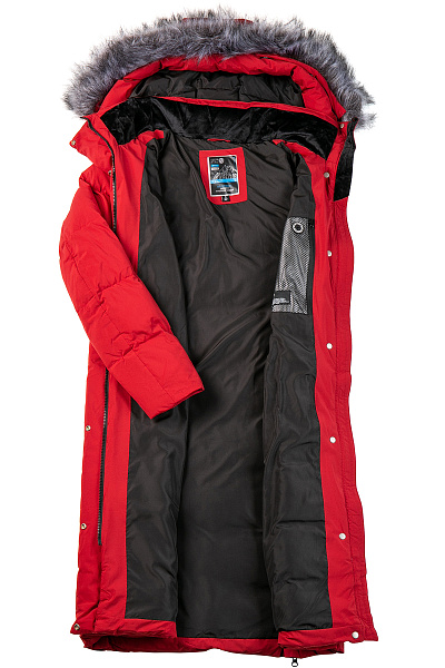 Пуховик женский WHS Бордовый, 8783401