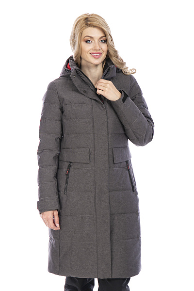 Женский зимний Пуховик Lafor Темно-серый, 76704