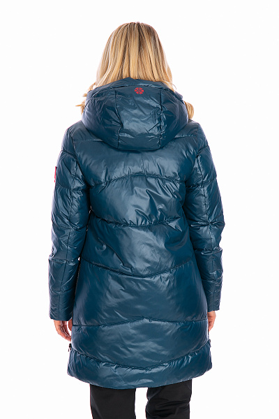 Женский зимний Пуховик Lafor Серо-синий, 767011