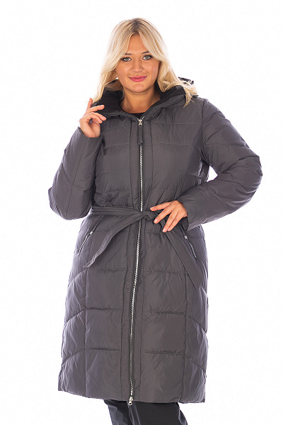 Женский зимний Пуховик Lafor Темно-серый, 767031
