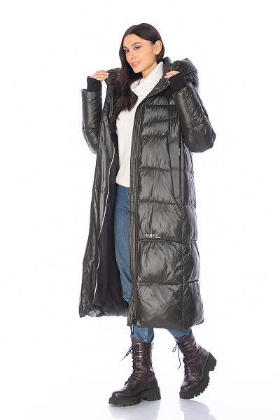 Пуховик FREE COVER Темно-зеленый, 70673