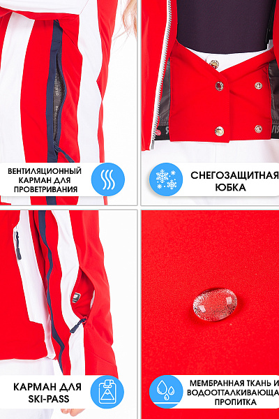 Женский горнолыжный Костюм Running River Красный, 8278143K1