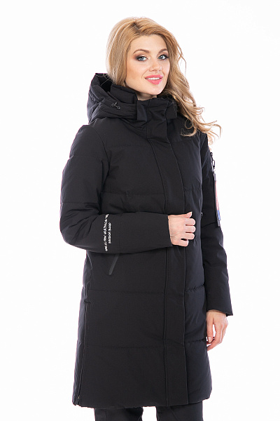 Женский зимний Пуховик WHS Черный, 8783289