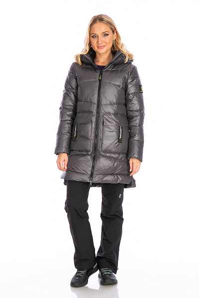 Женский зимний Пуховик Lafor Темно-серый, 767011